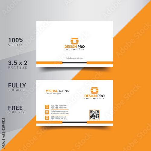 Modern Corporate Minimalist Trendy Business Card Design