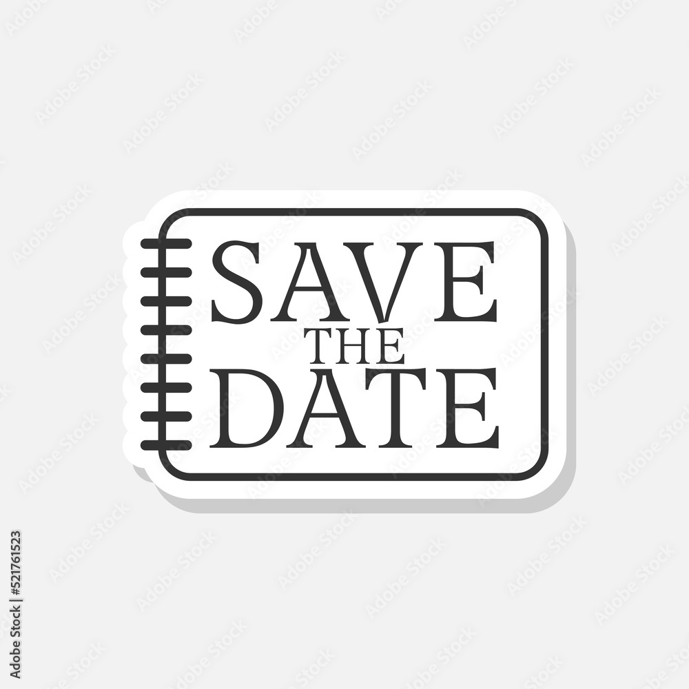 Save the date sign sticker icon Save the date sign sticker icon