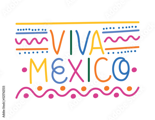 viva mexico lettering