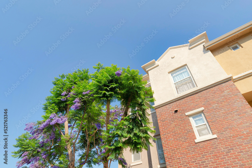 Low angle view of a residential building at San Marcos, California