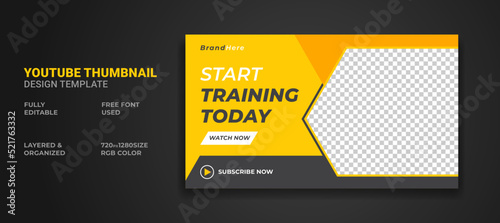 Youtube thumbnail and web banner template Premium Vector
