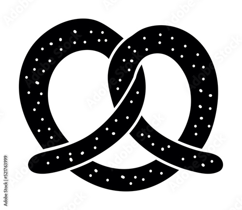 black pretzel icon