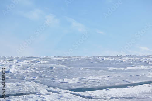Winter ice landscape. Nanural winter background. © Serg Zastavkin