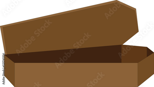 coffin Vector illustration image or clip art.