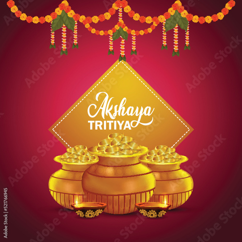Happy akshaya tritiya decorative background photo