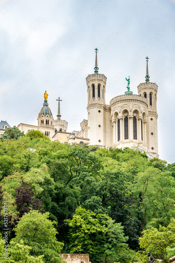 View at the Basilica of Notre Dame in Lyon, France