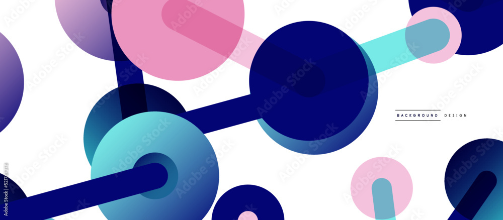 Abstract background. Round dots connected by lines. Trendy techno business template for wallpaper, banner, background or landing Abstract background. Round dots connected by lines. Trendy techno business template for wallpaper, banner, background or landing