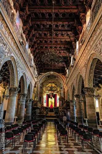 Interior of Cathedral San Francesco, Enna, Sicily