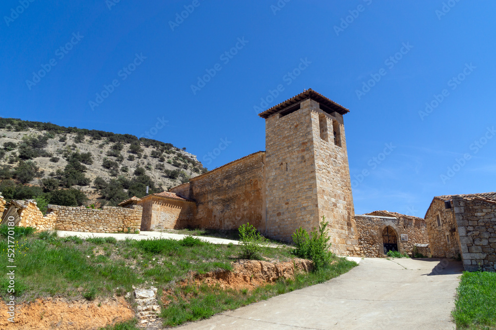 Iglesia románica de San Miguel. Bordecorex, Soria, España.