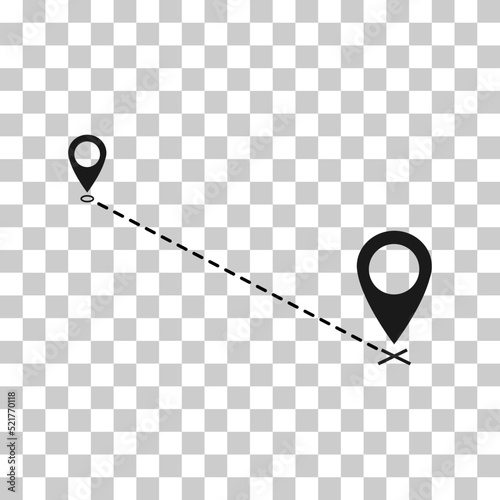 We have moved announcement design, location Vector icon symbol pointer, navigation illustration