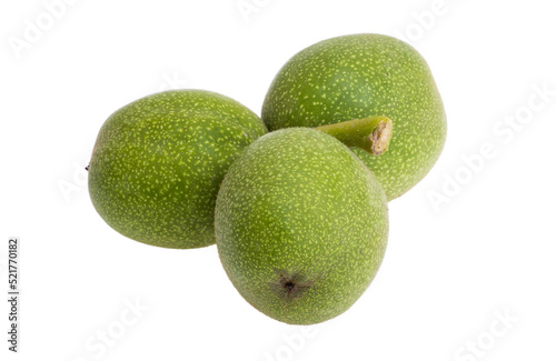 green walnut isolated