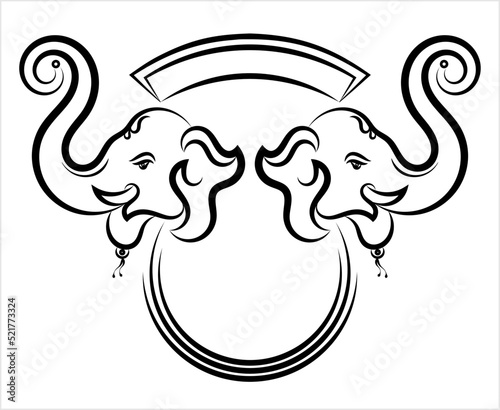 Ganesha The Lord Of Wisdom Calligraphic Style M_2208009