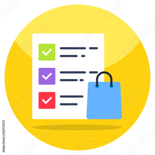Perfect design icon of shopping list