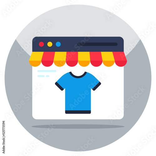 Modern design icon of online shop