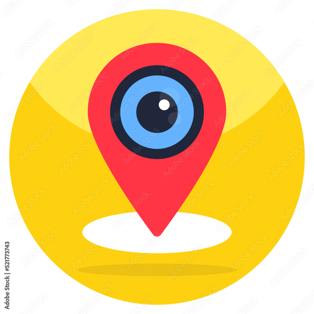 Editable design icon of location visualization Editable design icon of location visualization