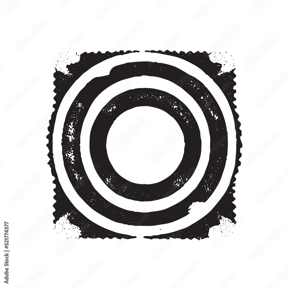Rubber Stamp Black and White Illustration Rubber Stamp Black and White Illustration