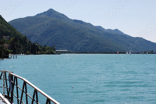 Il lago di Lugano da Campione d'Italia in provincia di Como, Lombardia, Italia. © Fabio Caironi