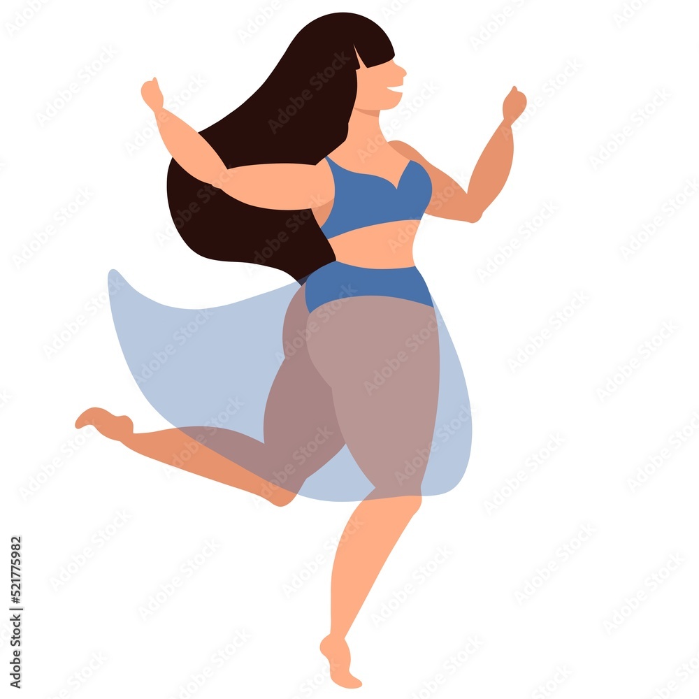 Female dancer in colourful bikini and transparent skirt. Happy woman smiling, jumping and having fun. Modern vector illustration. Ladie in swimsuit. Popular design elements for web.
Female dancer in colourful bikini and transparent skirt. Happy woman smiling, jumping and having fun. Modern vector illustration. Ladie in swimsuit. Popular design elements for web.