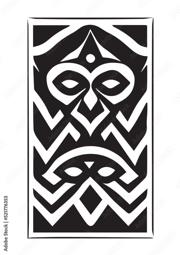 black and white tribal tattoo