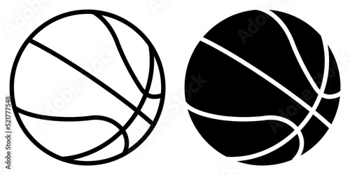 ofvs60 OutlineFilledVectorSign ofvs - basketball vector icon . isolated transparent . ball sign . sphere silhouette . black outline and filled version . AI 10 / EPS 10 . g11369
