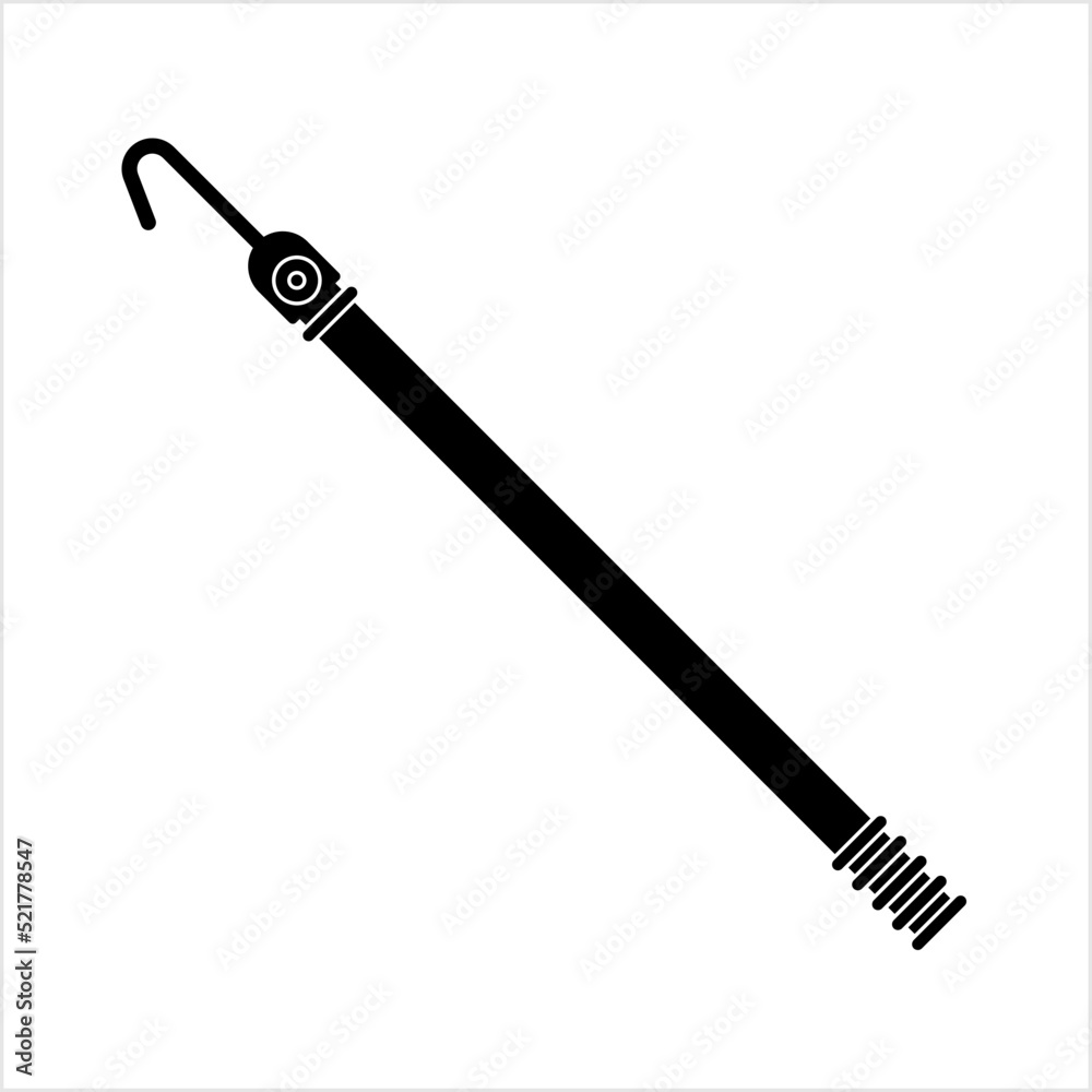 Stick With Hook On End Icon, Hook Attached At The End Of Stick Stick With Hook On End Icon, Hook Attached At The End Of Stick