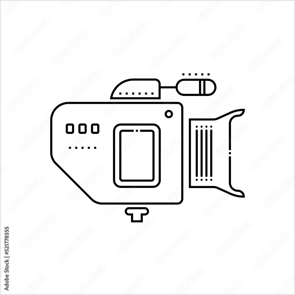 Fototapeta premium Video Camera Icon, Motion Picture Acquisition Electronic Device