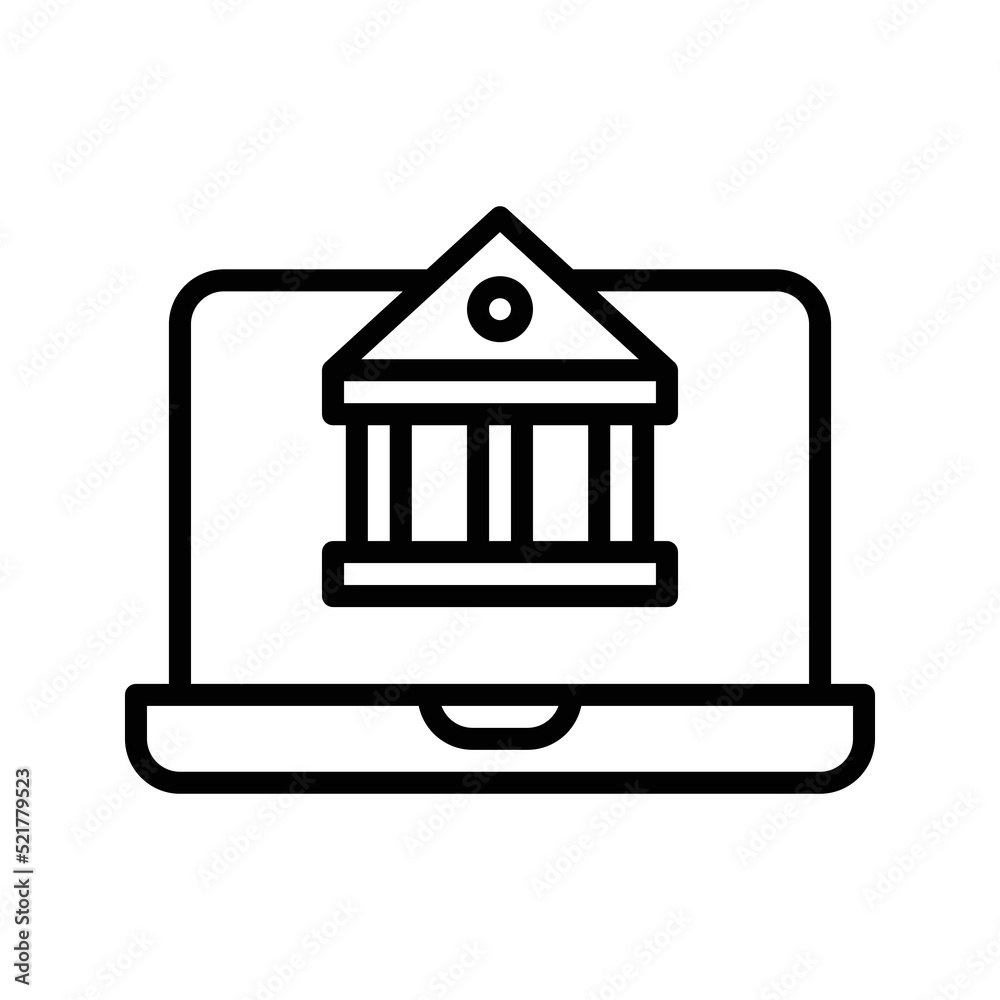 banking black outline icon vector banking black outline icon vector