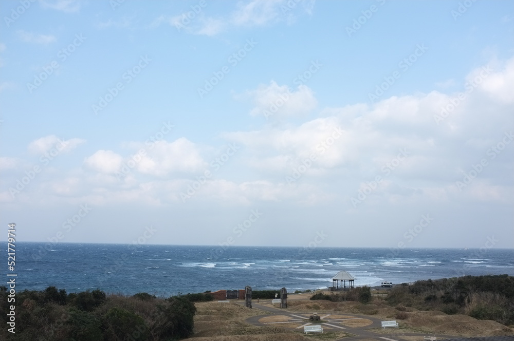 角島灯台公園と日本海