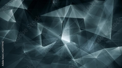 Abstract Grey Glowing Edges Background Loop