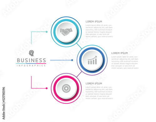 Circular Connection Steps Infographic Template