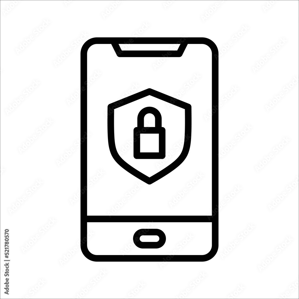internet security black outline icon internet security black outline icon