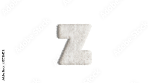 English alphabet ,design Style Fur or hair . Clipping path