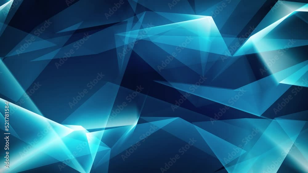 Blue Shiny Abstract Geometrical Background Loop