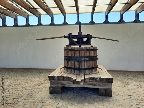 Old wooden wine press