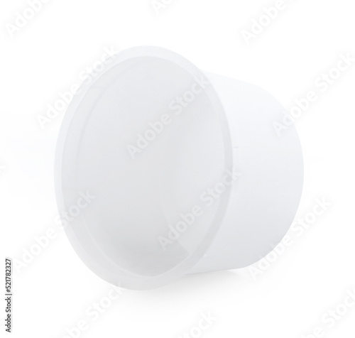 plastic empty bowl isolated on white background