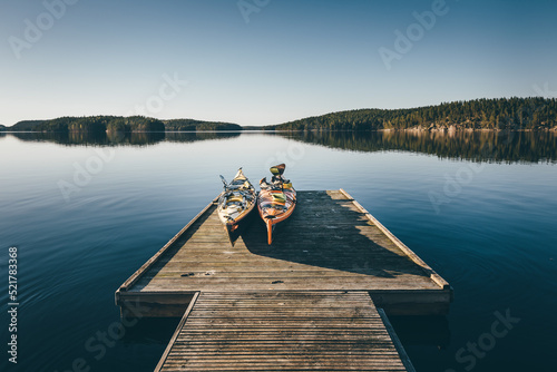 Kayaking in summer