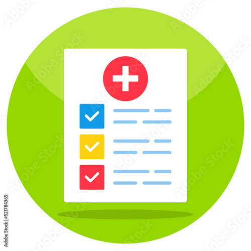Unique design icon of medical list 
