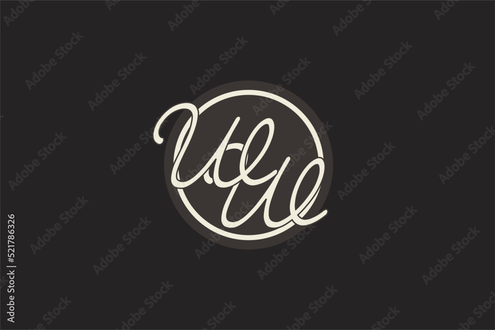 Initial letter WW monogram logo with simple and creative cirle line ...