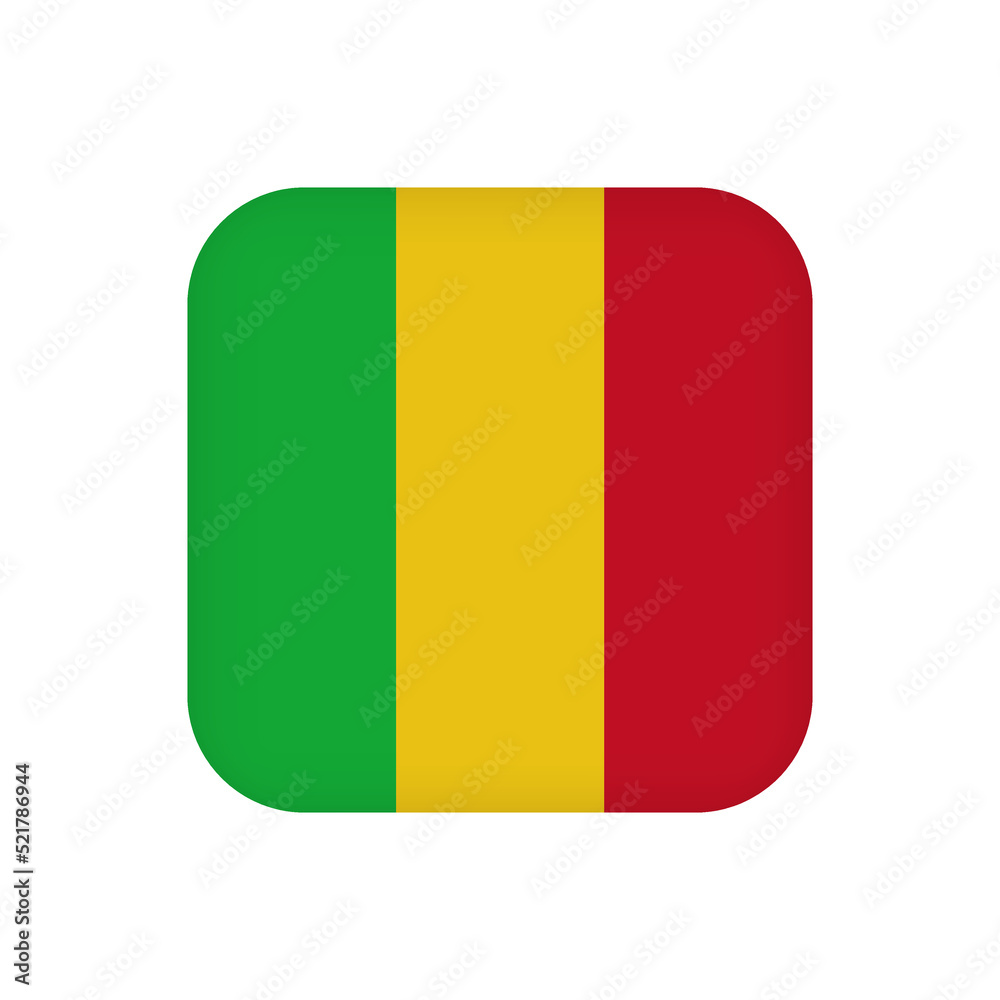 Fototapeta premium Mali flag, official colors. Vector illustration.