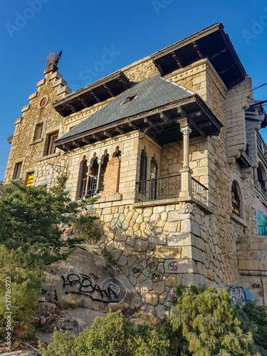 Torrelodones  Spain  08 21 2018  Old abandoned summer house  by the dictator Francisco Franco