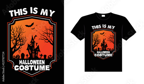 Halloween horror vintage t-shirt design  scary print template vector graphics  high-quality typography illustration shirt design