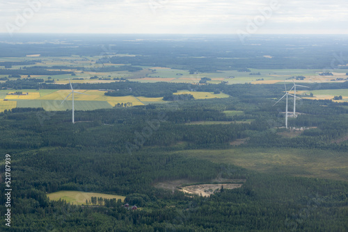 Summer aerial photo from shout west part of Finland