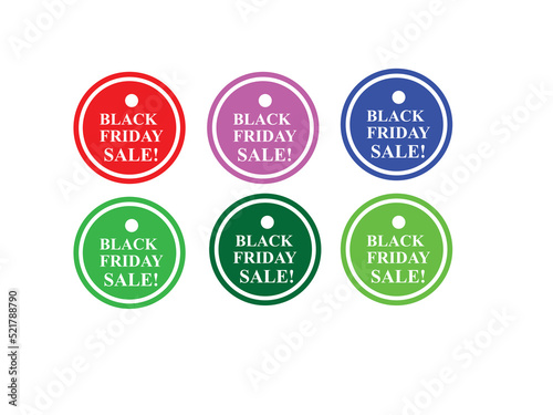 set of labels black friday icons business advertisement
