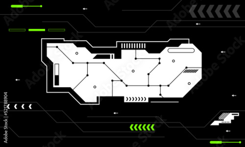 Cyberpunk retro futuristic poster. Vector Illustration