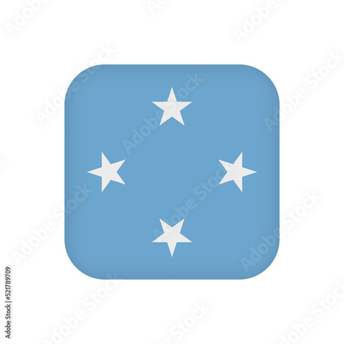 Micronesia flag, official colors. Vector illustration.