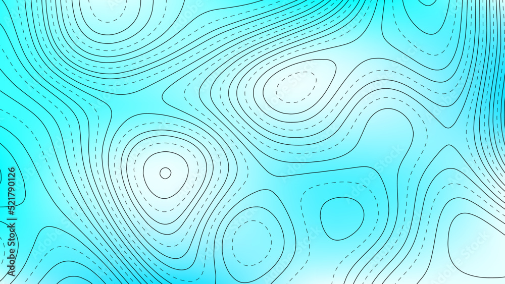 Topographic map. Abstract background of curved lines. Mountains. Vector illustration