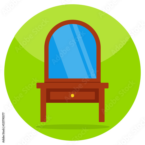 Modern design icon of vanity mirror 