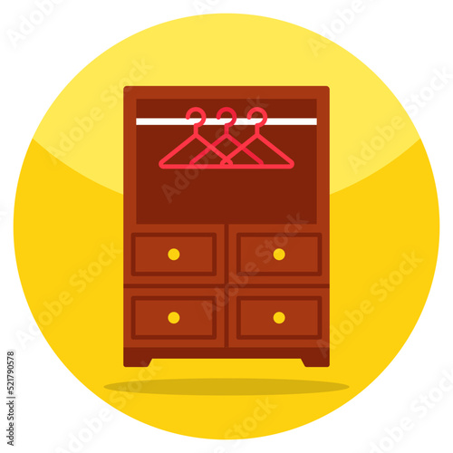 Editable design icon of cupboard 