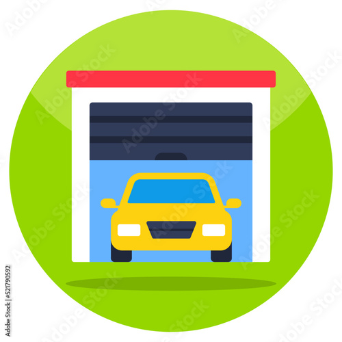 Premium download icon of car garage