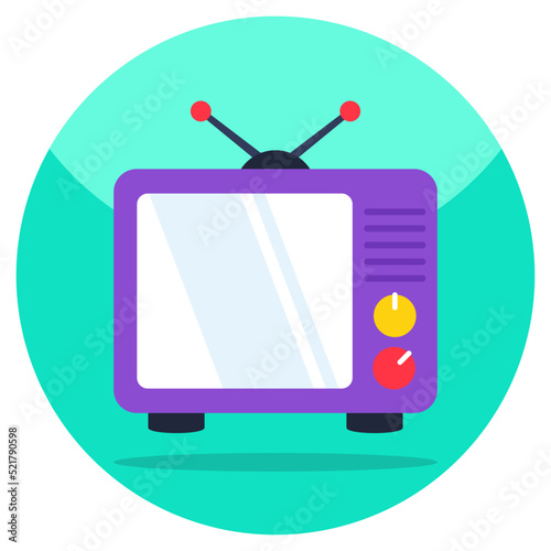Premium download icon of television set